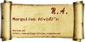 Margulies Alvián névjegykártya